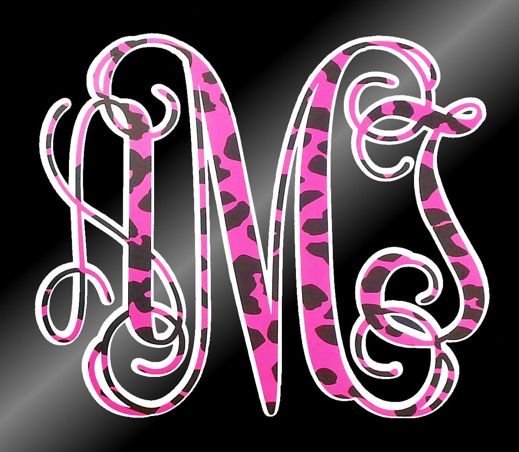 Pink Cheetah Monogram