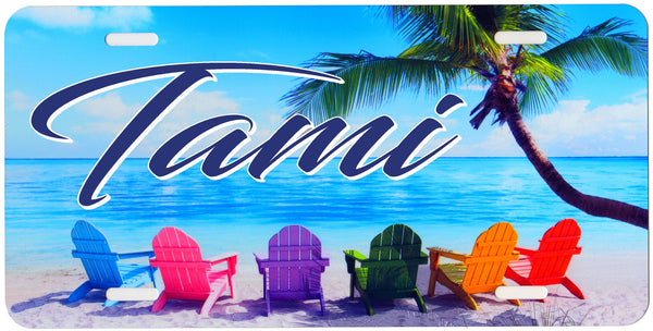 Beach Chairs Auto Tag