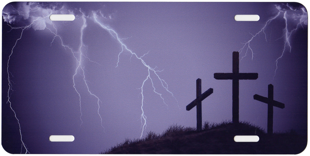 Three Crosses Auto Tag