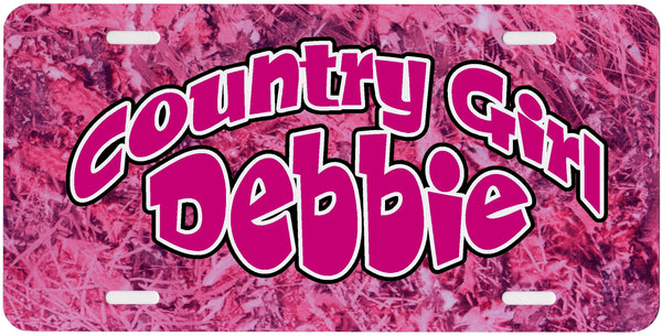 Pink Camo Auto Tag