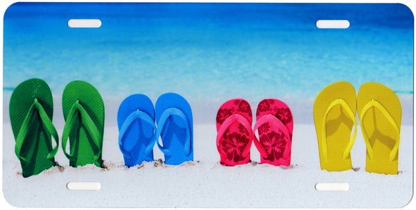 Multi Color Flip Flops Auto Tag