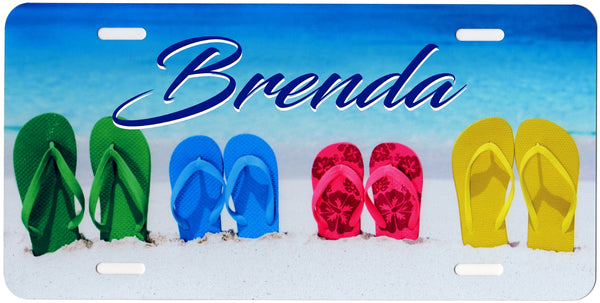Multi Color Flip Flops Auto Tag