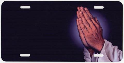 Praying Hands Auto Tag